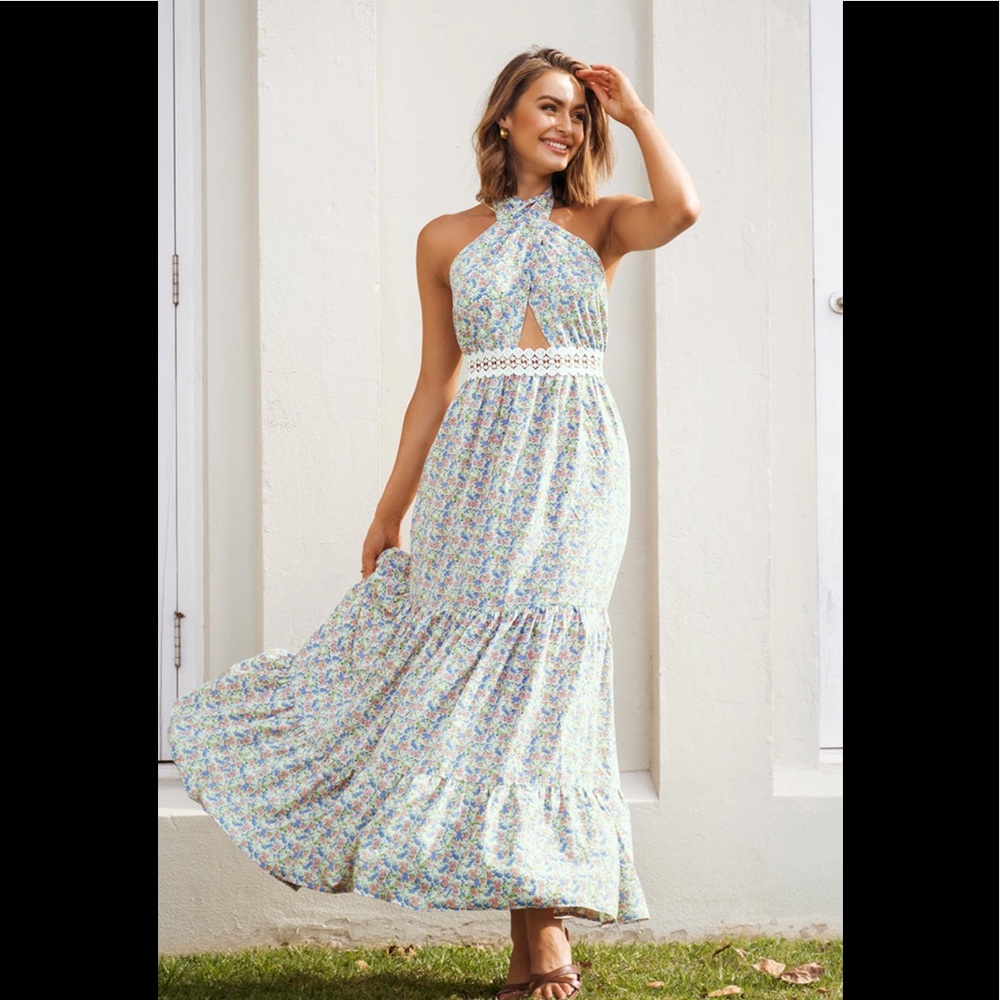 Backless Halter Dress